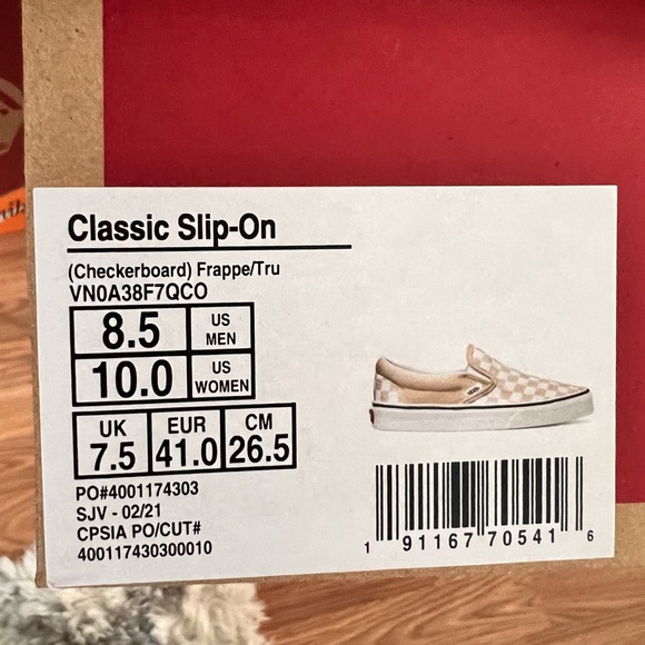 VANS CHECKERBOARD FRAPPE CLASSIC SLIP ON - Picture 5 of 14